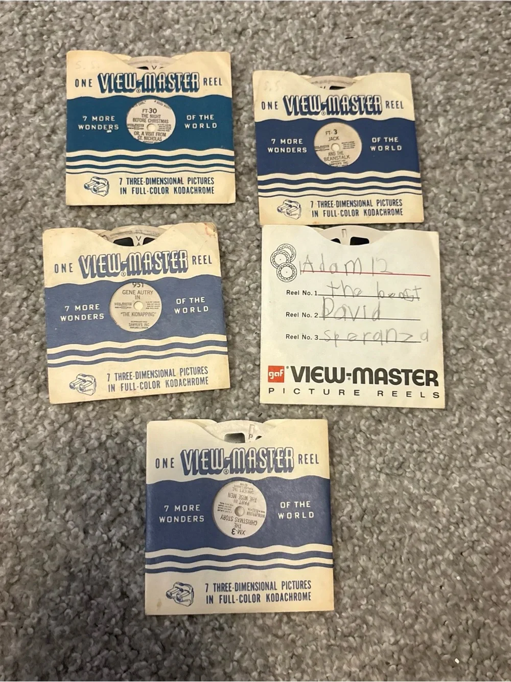 Vintage View-Master Picture Reels Night Before Christmas Story Bugs Bunny Adam